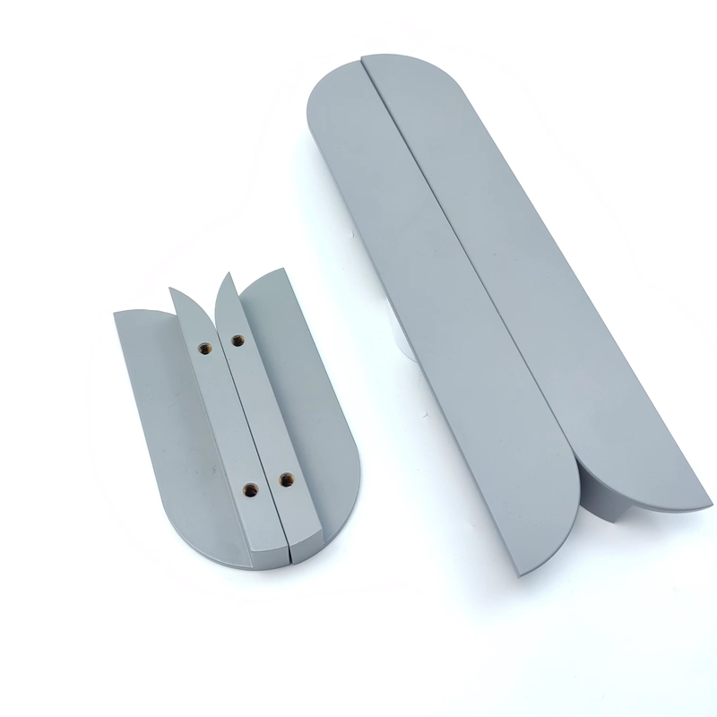 ตู้อลูมิเนียมสีทองขนาด 400 มม. ที่จับ 3 สี Salix Leaf Handle สำหรับห้องนอน