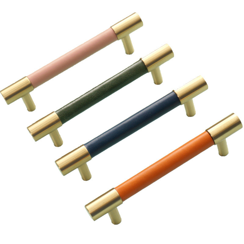 160 มม สีสันหนัง Knob กล่องประตูจับ Hardware สําหรับการตกแต่ง