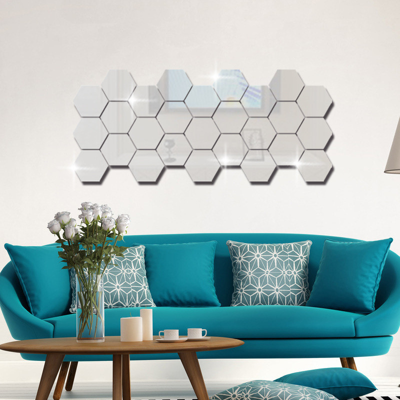 สินค้าตกแต่งบ้านแบบโมเดิร์นเซิลเวอร์อะคริลิก SML Mirror Decor