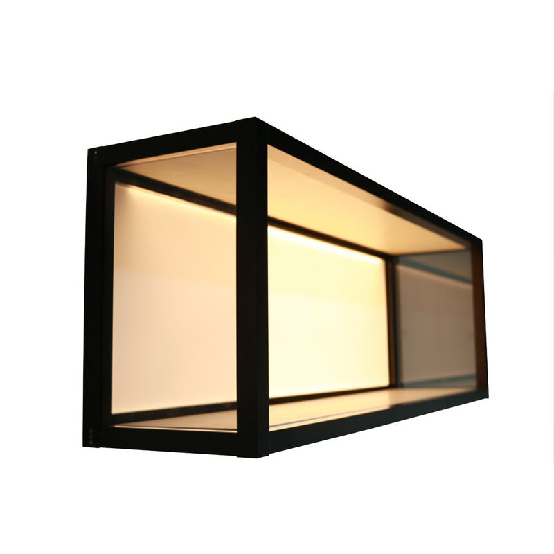 810x200x298mm Aluminium Luminous Cube Wall Shelf สำหรับตกแต่งห้องนั่งเล่น