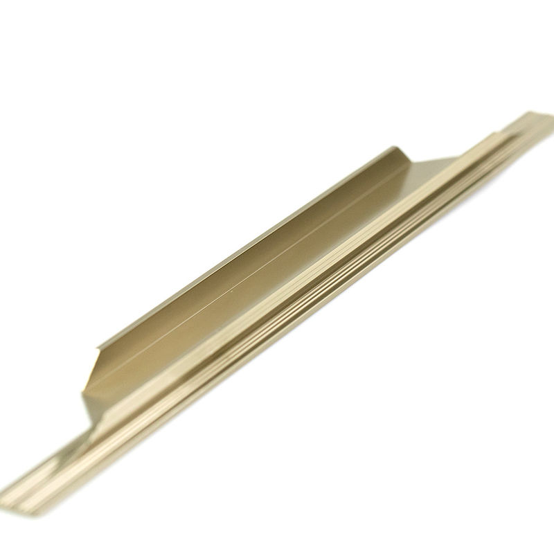 OEM อลูมิเนียมลิ้นชักซ่อนดึงจับ Anodized สีสัน 300mm