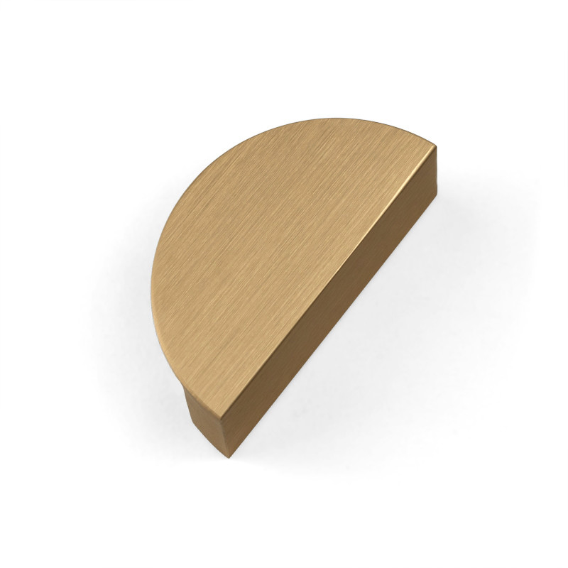 Luxe Transitional Cabinet Semicircle Satin Brass Handles ตู้ครัวจับ 2.63in 3.54in 4.7inches